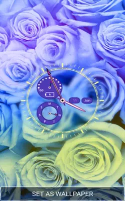 Flower Clock Live Wallpaper android App screenshot 0