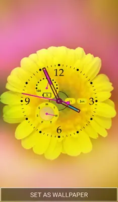 Flower Clock Live Wallpaper android App screenshot 1